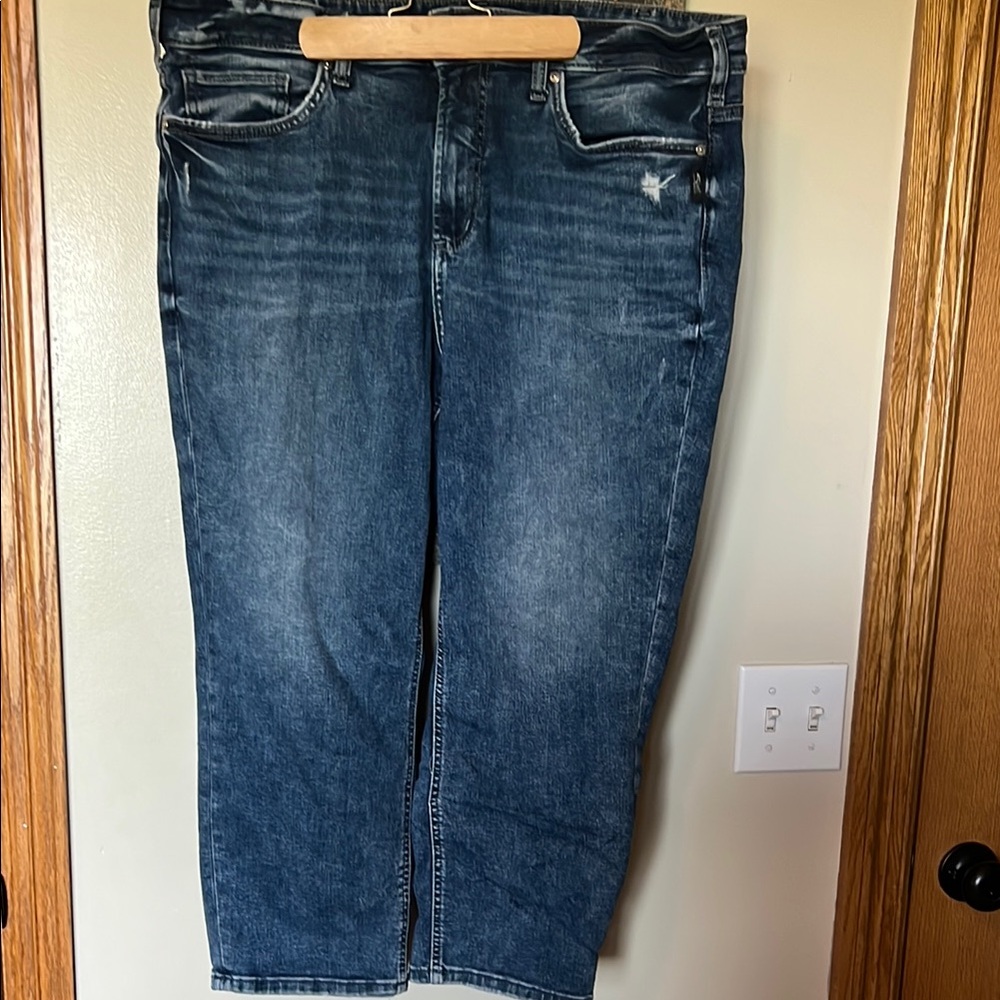 Silver Jeans Women's Dark Blue Ankle Jeans Lightly worn